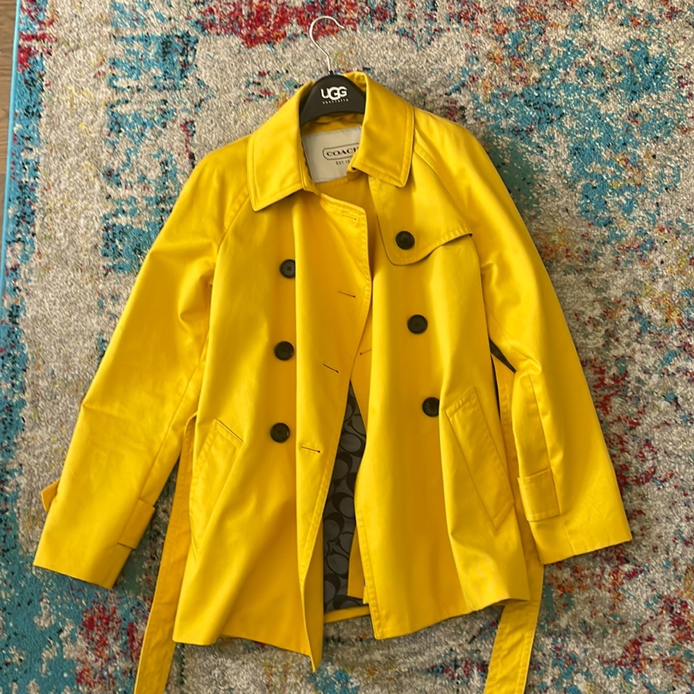 Yellow Coach Trench Coat